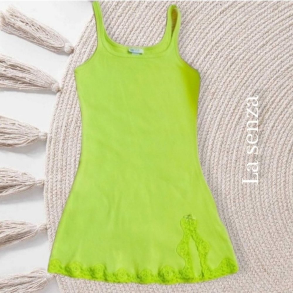 La Senza Cotton Night Pj Slip Dress- Size Small (like a petite) Green Left only